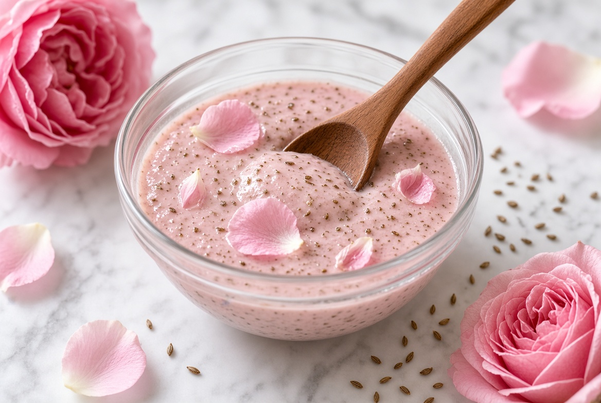 ماسک گلاب و زنیان برای جوش صورت